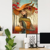 *~* FD2  Fall  Girl Autumn Retro PUMPKIN  8 ポスター (ホームオフィス)