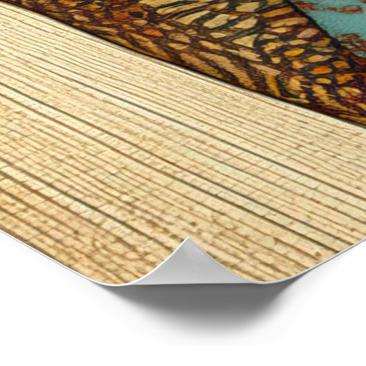 *~* FD2 Fall Leaves Girl Autumn Retro 7 ポスター (角)