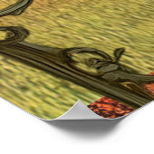 *~* FD2 Fall Whimsical Autumn Retro Butterfly 13 ポスター (角)