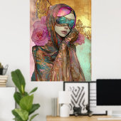 *~* FD2 Ornate Nouveau Fantasy Ethereal Woman 11 ポスター (ホームオフィス)