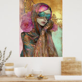 *~* FD2 Ornate Nouveau Fantasy Ethereal Woman 11 ポスター (キッチン)