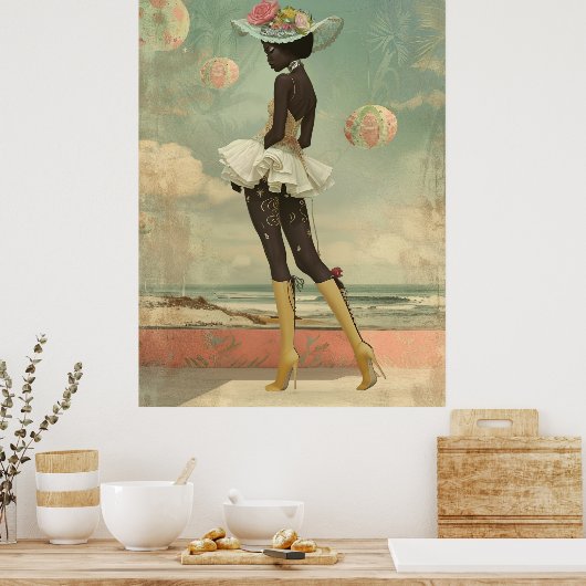 *~* FD2 Tropical GODDESS Black Woman bold 11 ポスター (キッチン)