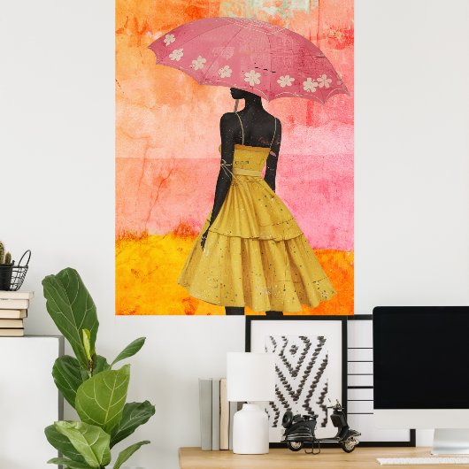 *~* FD2 Vibrant Tropical Black Goddesses 7 Hat  ポスター (ホームオフィス)