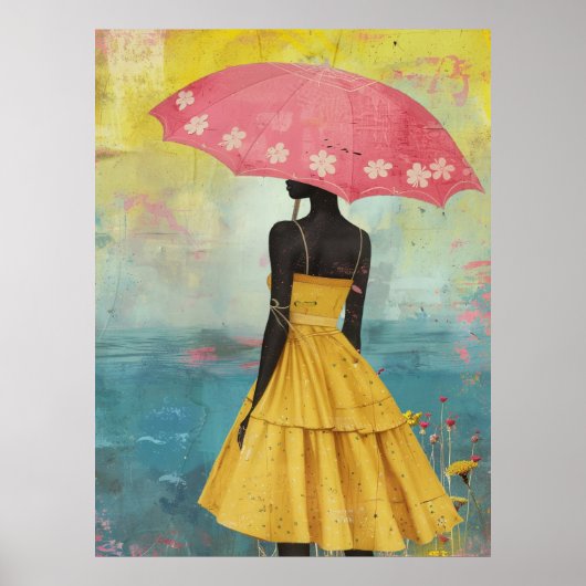 *~* FD2 Vibrant Tropical Black Goddesses Hat 7 ポスター (正面)