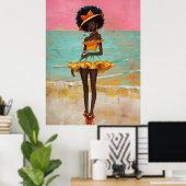 *~* FD2 Vibrant Tropical GODDESS Black Woman 33 ポスター (ホームオフィス)