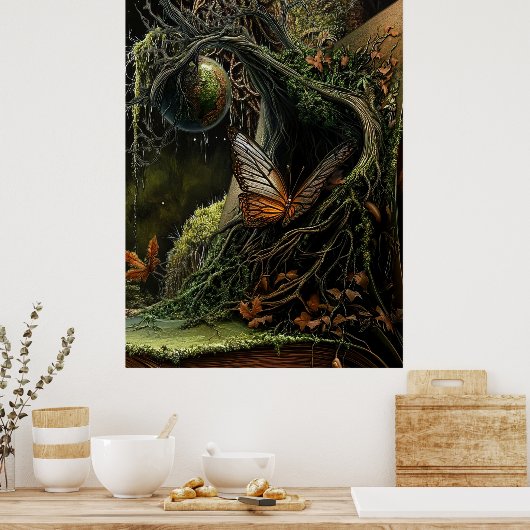 *~* FD3 32  Celestial Earth Mystical Butterfly ポスター (キッチン)