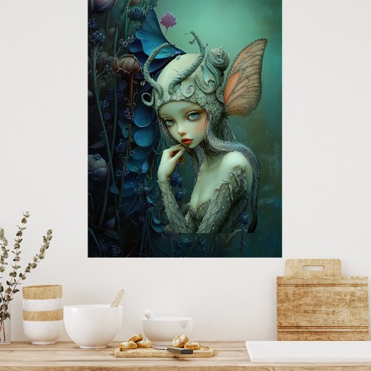 *~* FD3 Forest Nymph Fantasy Art 8 ポスター (キッチン)