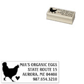 FDA準拠のプロデューサー名&アドレス卵カートン ラバースタンプ (押印)