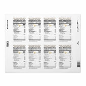 FDA準拠の栄養ハニーラベル2023 ラベル (フルシート)