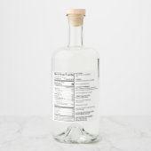 FDA準拠の空白のカスタム栄養食品ラベル リキュールボトルラベル (正面)