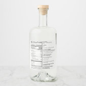 FDA準拠カスタム乳栄養食品ラベル リキュールボトルラベル (正面)