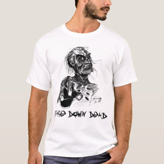 FDD B&Wのゾンビのロゴ Tシャツ (正面)