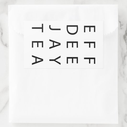 FDJT 長方形シール (バッグ)