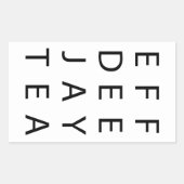 FDJT 長方形シール (正面)