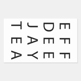 FDJT 長方形シール