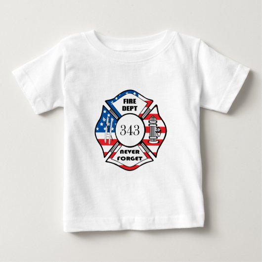 FDNY Fire Department City Of New York ベビーTシャツ (正面)