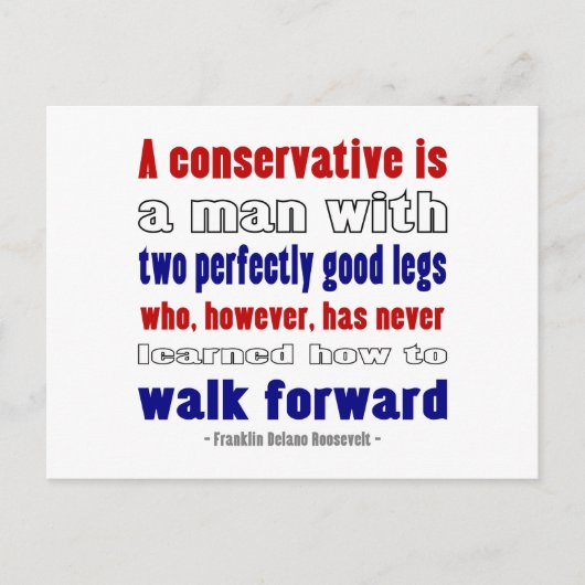 FDRが保守派をより厳しく定義する ポストカード (正面)