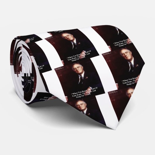 FDRとオンつるロープ引用文 ネクタイ (ロール)