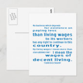 FDRの賃金について ポストカード (正面/裏面)