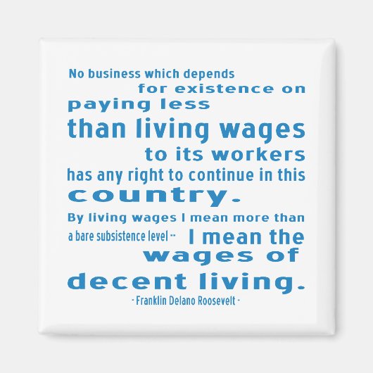 FDRの賃金について マグネット (正面)