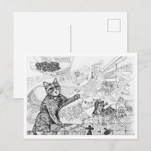 FDRパークのフィラデルフィアの猫 ポストカード (正面/裏面)