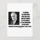 FDR自由主義のは頭の上で脚の手を使う ポストカード (正面)