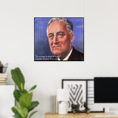 FDR (ルーズベルト) "簡潔に" 賢い名言ポスター ポスター (ホームオフィス)