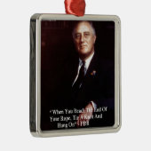 FDR & ロープを握りしめろ 引用句 メタルオーナメント (右)