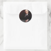 FDR & ロープを握りしめろ 引用句 ラウンドシール (バッグ)
