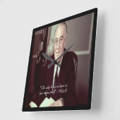FDR & 何も恐れる必要なし 引用文 スクエアウォールクロック スクエア壁時計 (傾斜)
