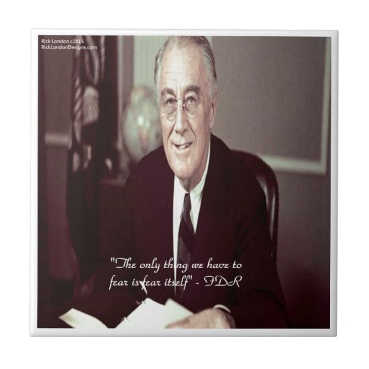 FDR & 恐れるべきものは何もない 引用 タイル (正面)
