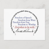 FDR 4の自由の献上品 ポストカード (正面)