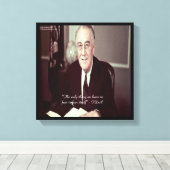 FDR & Nothing To Fear引用文キャンバス印刷 キャンバスプリント (インサイチュ (ウッドフロア))