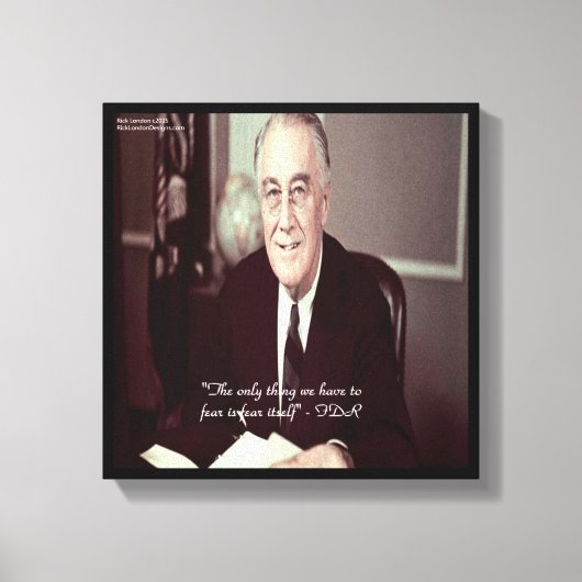 FDR & Nothing To Fear引用文キャンバス印刷 キャンバスプリント (正面)