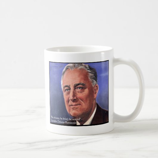 FDR(Roosevelt)「Be brief」ウィズダム・引用文贈答 コーヒーマグカップ (右)