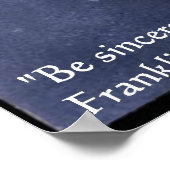 FDR (Roosevelt) "Be Brief"知恵引用文ポスター ポスター (角)