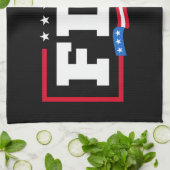 FDTおもしろいアンチトランプ禁止トランプ キッチンタオル (折り畳み)