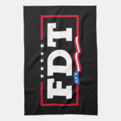 FDTおもしろいアンチトランプ禁止トランプ キッチンタオル (縦)