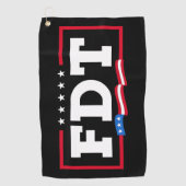 FDTおもしろいアンチトランプ禁止トランプ ゴルフタオル (正面)