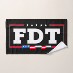 FDTおもしろいアンチトランプ禁止トランプ ハンドタオル