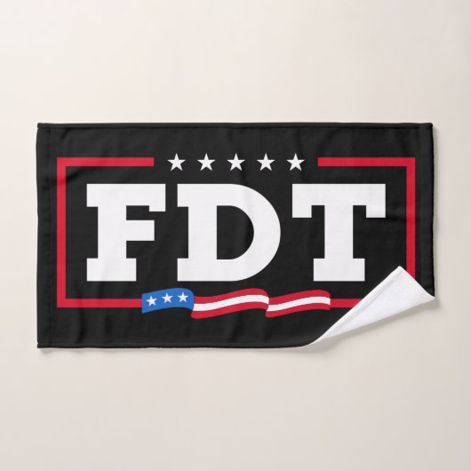 FDTおもしろいアンチトランプ禁止トランプ ハンドタオル (ハンドタオル)