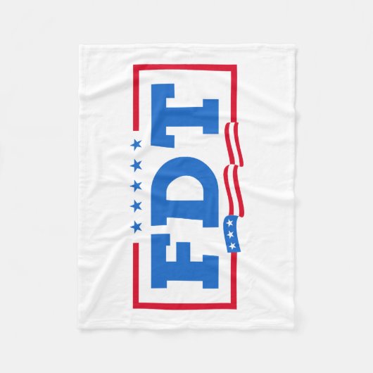 FDTおもしろいアンチトランプ禁止トランプ フリースブランケット (正面)