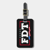 FDTおもしろいアンチトランプ禁止トランプ ラゲッジタグ (正面縦)