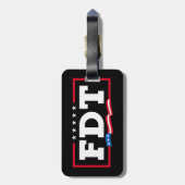FDTおもしろいアンチトランプ禁止トランプ ラゲッジタグ (裏面縦)