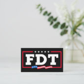 FDTおもしろいアンチトランプ禁止トランプ 名刺 (スタンド正面)