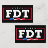FDTおもしろいアンチトランプ禁止トランプ 名刺 (正面/裏面)