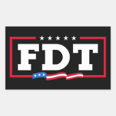 FDTおもしろいアンチトランプ禁止トランプ 長方形シール (正面)
