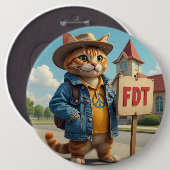 FDTクール PoliticalとCatが言う 缶バッジ (正面&裏面)