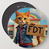 FDTクール PoliticalとCatが言う 缶バッジ (正面&裏面)