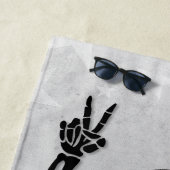 FDTトランプおもしろいアンチトランプ骨格 ビーチタオル (インサイチュ)